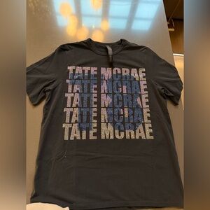 lululemon athletica Black Tee with Tate McRae rhinestone design.